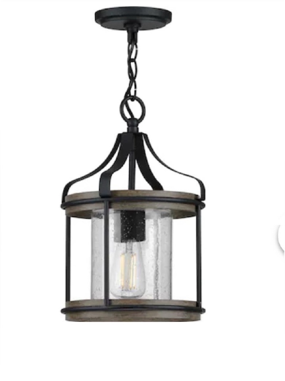 1-Light Matte Black
Farmhouse Seeded glass Cylinder Medium Outdoo...